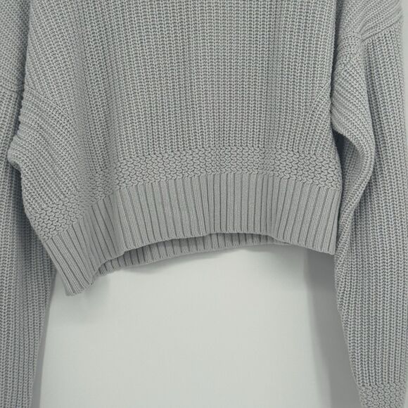 LA HEARTS PACSUN CHUNKY KNIT SWEATER KNOTTED BACK WOMENS M  GRAY - Picture 3 of 8